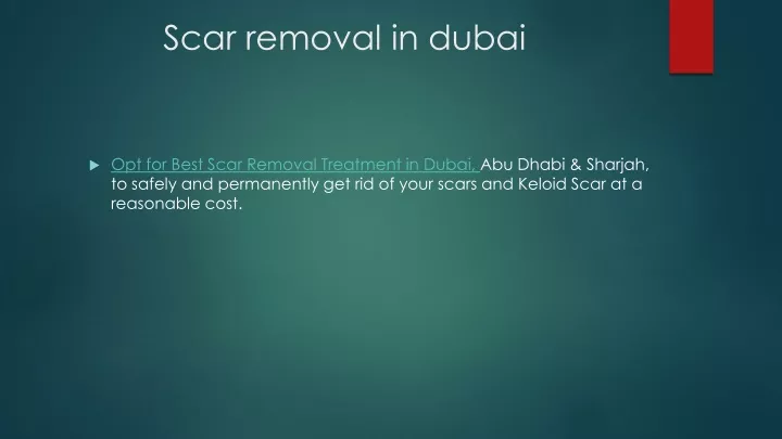 scar removal in dubai