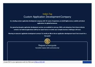india s top custom application development company