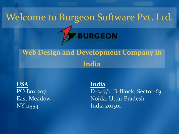 welcome to burgeon software pvt ltd