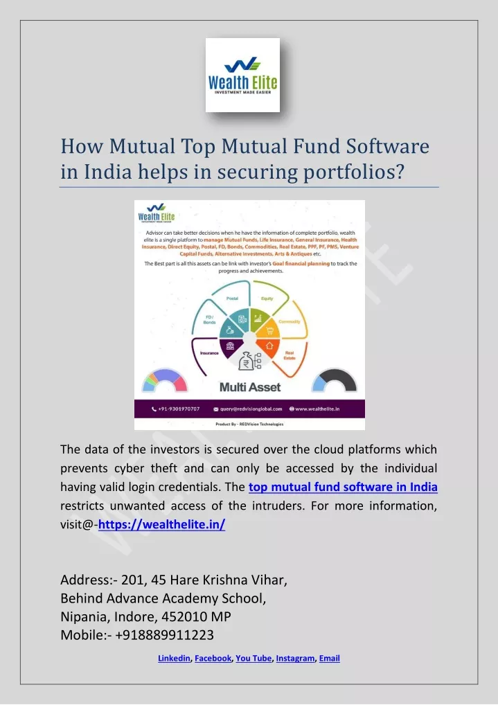 how mutual top mutual fund software in india