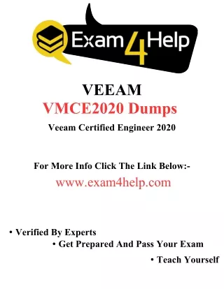 Now Work Smart With Compact VMCE2020 Dumps & Get Success In First Attempt