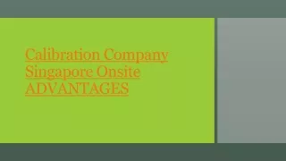 calibration company singapore onsite advantages
