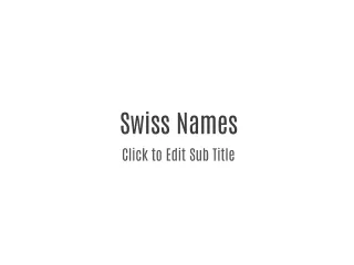 Swiss Names