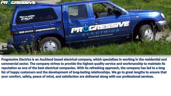 progressive electrics is an auckland based