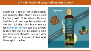 DIY Hair Masks of Castor Oil for Hair Growth