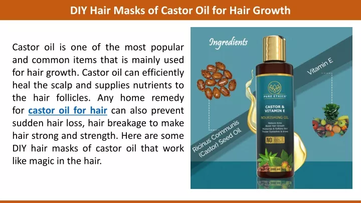 diy hair masks of castor oil for hair growth