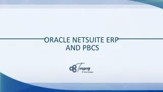 ORACLE NETSUITE ERP AND PBCS