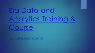 big data and analytics training course