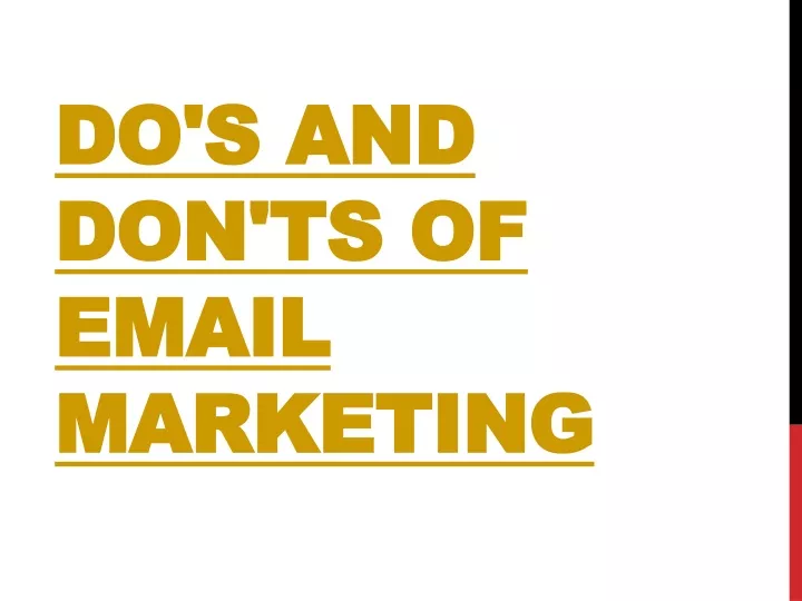 do s and don ts of email marketing