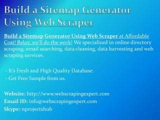 build a sitemap generator using web scraper