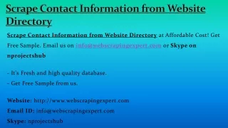 scrape contact information from website directory