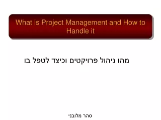 מהו ניהול פרויקטים וכיצד לטפל בו | סהר מלובני