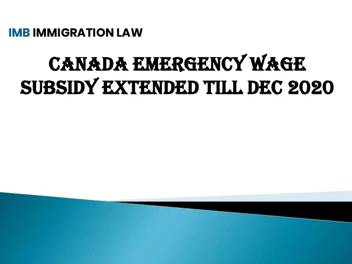 canada emergency wage subsidy extended till