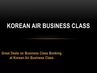 korean air business class