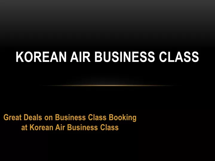 korean air business class
