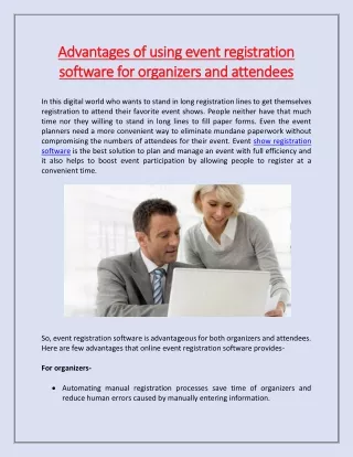 advantages of using event registration advantages