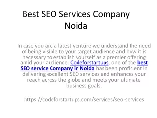 best seo services company noida