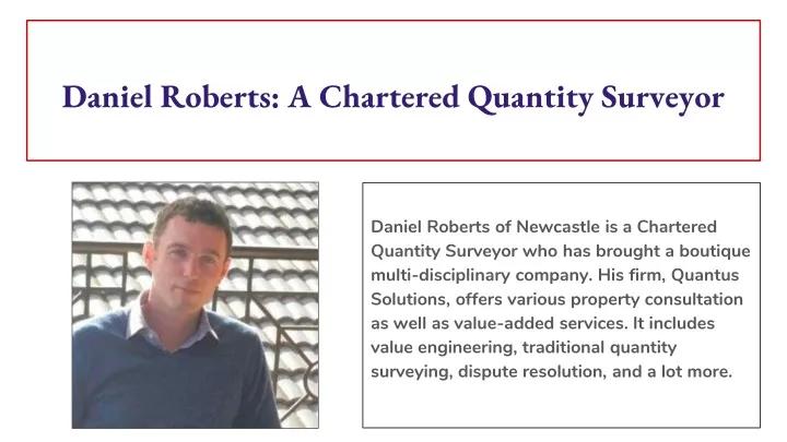 daniel roberts a chartered quantity surveyor