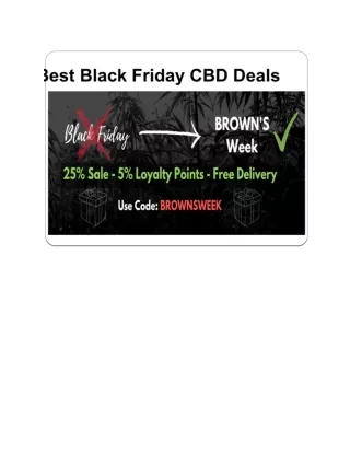 Best Black Friday CBD Deals