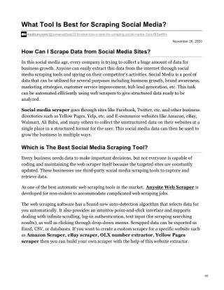 what tool is best for scraping social media