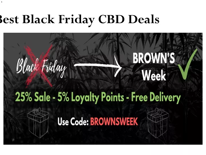 best black friday cbd deals
