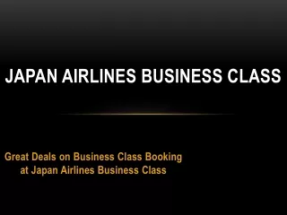 japan airlines business class