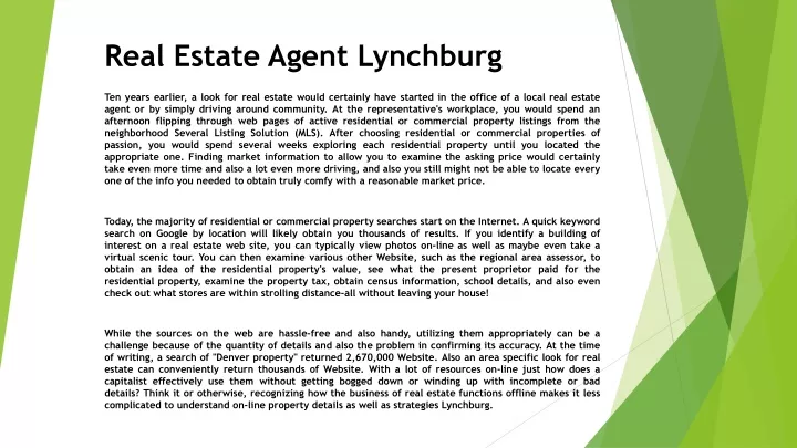 real estate agent lynchburg