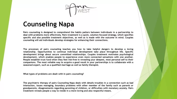 counseling napa