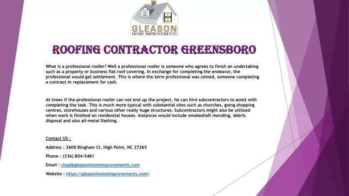 roofing contractor greensboro