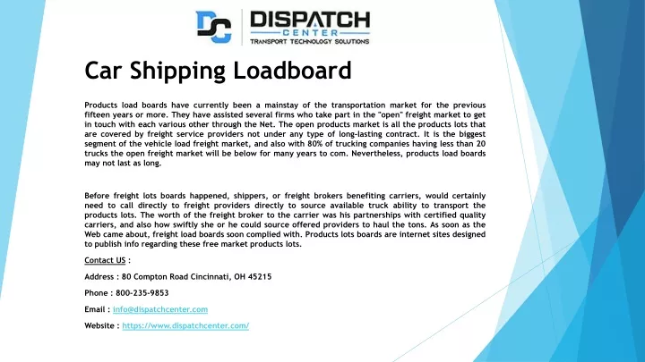 car shipping loadboard