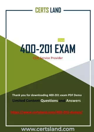 Latest Cisco 400-201 Exam Dumps