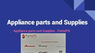 Appliance Parts Suppliers-PartsIPS