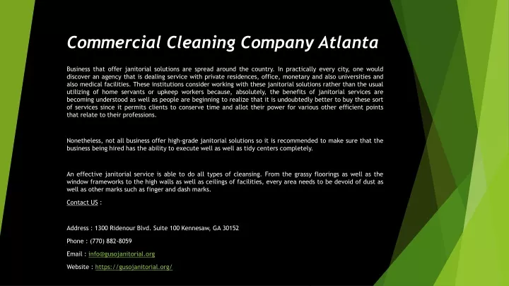 commercial cleaning company atlanta