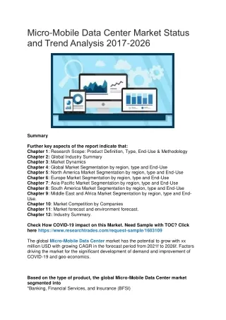 micro mobile data center market status and trend