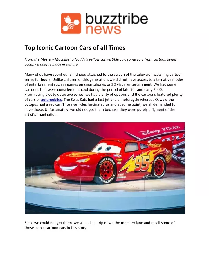 top iconic cartoon cars of all times from