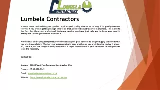 lumbela contractors