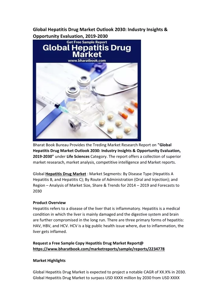 global hepatitis drug market outlook 2030