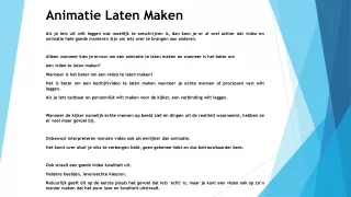 animatie laten maken