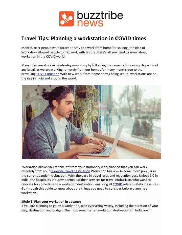 travel tips planning a workstation in covid times