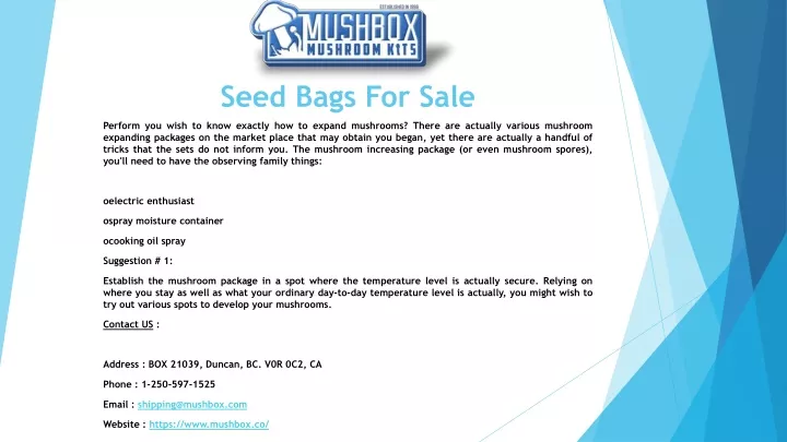 seed bags for sale