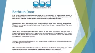 bathtub door
