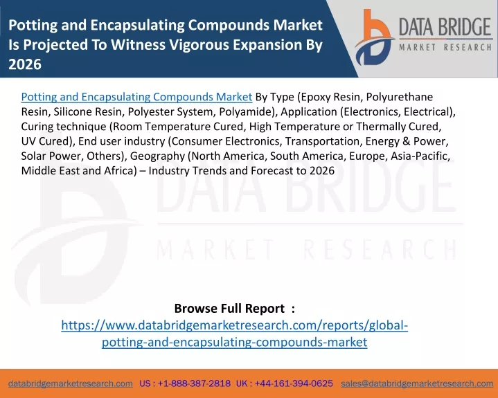 potting and encapsulating compounds market