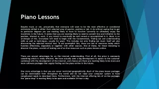 piano lessons