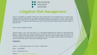 litigation risk management