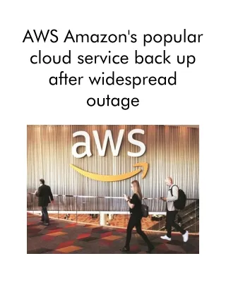 aws amazon s popular cloud service back up after