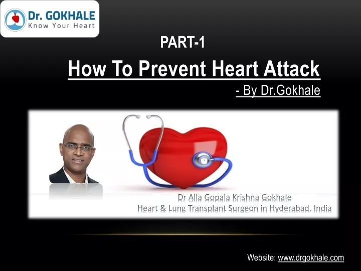 how to prevent heart attack by dr gokhale
