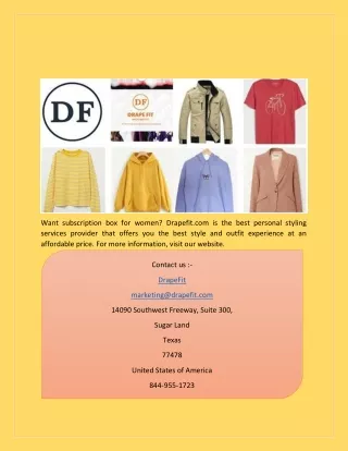 want subscription box for women drapefit