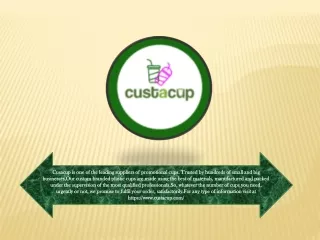 cusacup is one of the leading suppliers