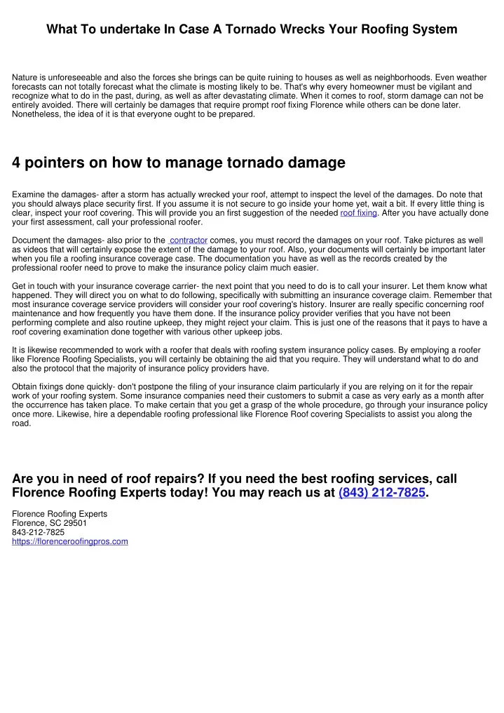 what to undertake in case a tornado wrecks your