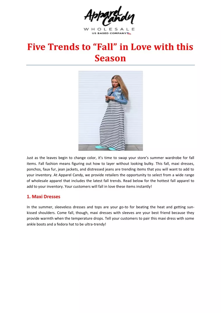 five trends to fall in love with this season